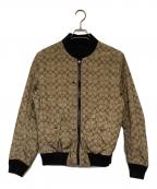 COACHコーチ）の古着「リバーシブルシグネチャーMA-1Hジャケット」｜ブラック×ブラウン