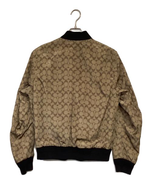 COACH（コーチ）COACH (コーチ) リバーシブルシグネチャーMA-1Hジャケット ブラック×ブラウン サイズ:表記無（S相当）の古着・服飾アイテム