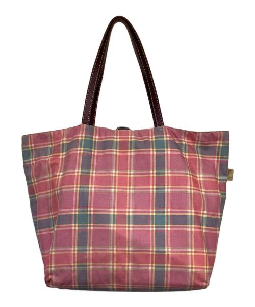 Felisi（フェリージ）Felisi (フェリージ) リバーシブルトートバッグ ピンク×グリーンの古着・服飾アイテム