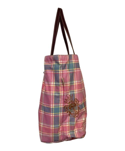 Felisi（フェリージ）Felisi (フェリージ) リバーシブルトートバッグ ピンク×グリーンの古着・服飾アイテム