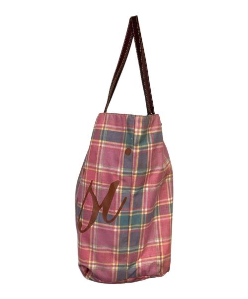 Felisi（フェリージ）Felisi (フェリージ) リバーシブルトートバッグ ピンク×グリーンの古着・服飾アイテム