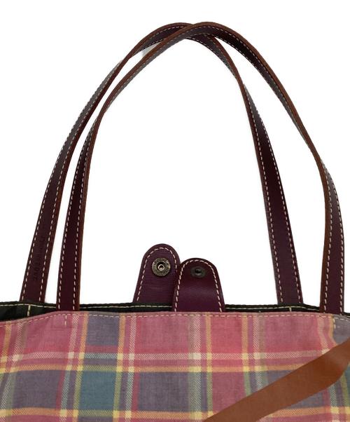 Felisi（フェリージ）Felisi (フェリージ) リバーシブルトートバッグ ピンク×グリーンの古着・服飾アイテム