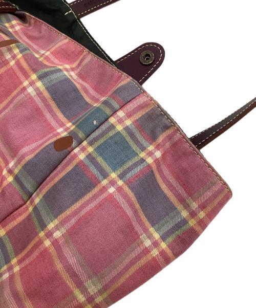 Felisi（フェリージ）Felisi (フェリージ) リバーシブルトートバッグ ピンク×グリーンの古着・服飾アイテム