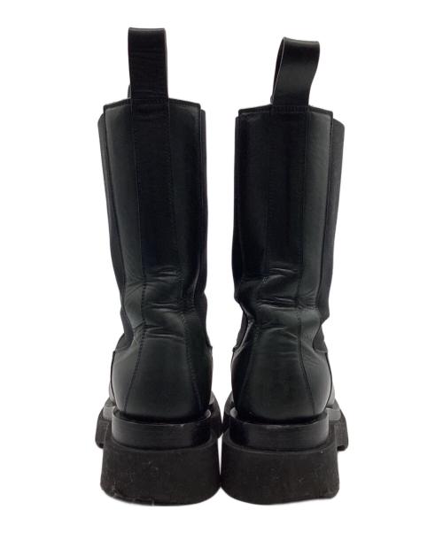 BOTTEGA VENETA（ボッテガベネタ）BOTTEGA VENETA (ボッテガベネタ) ラグ チェルシーブーツ グリーン×ブラック サイズ:38の古着・服飾アイテム