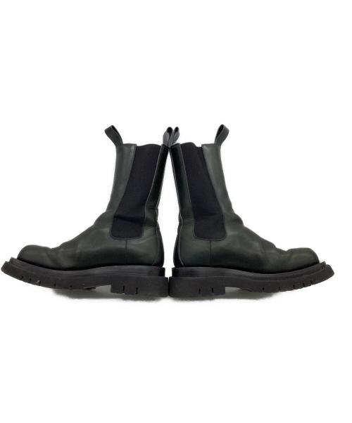 BOTTEGA VENETA（ボッテガベネタ）BOTTEGA VENETA (ボッテガベネタ) ラグ チェルシーブーツ グリーン×ブラック サイズ:38の古着・服飾アイテム