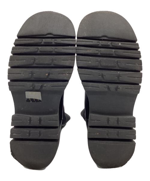 BOTTEGA VENETA（ボッテガベネタ）BOTTEGA VENETA (ボッテガベネタ) ラグ チェルシーブーツ グリーン×ブラック サイズ:38の古着・服飾アイテム