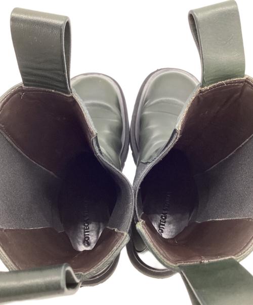 BOTTEGA VENETA（ボッテガベネタ）BOTTEGA VENETA (ボッテガベネタ) ラグ チェルシーブーツ グリーン×ブラック サイズ:38の古着・服飾アイテム