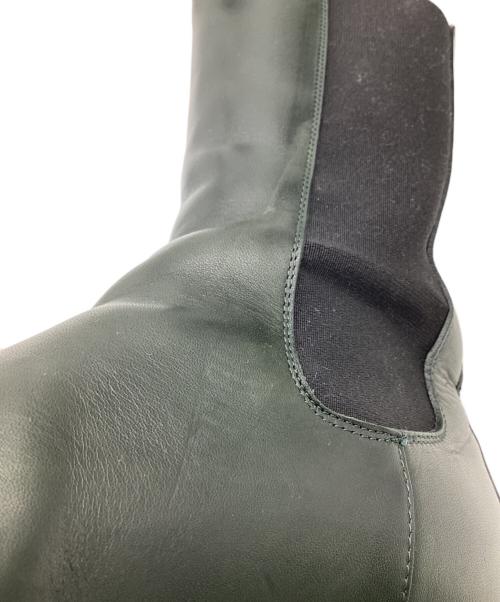 BOTTEGA VENETA（ボッテガベネタ）BOTTEGA VENETA (ボッテガベネタ) ラグ チェルシーブーツ グリーン×ブラック サイズ:38の古着・服飾アイテム