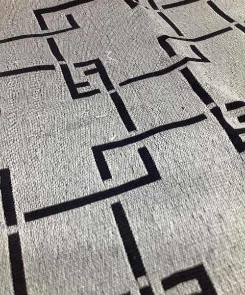 FENDI（フェンディ）FENDI (フェンディ) マフラー ブラック×グレーの古着・服飾アイテム