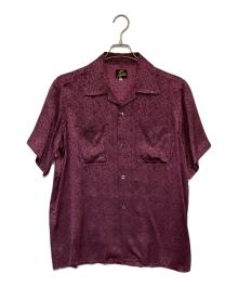 Needles（ニードルズ）の古着「C.O.B S/S One-Up Shirt-Fine Pattern Jq」｜ブラック×ピンク