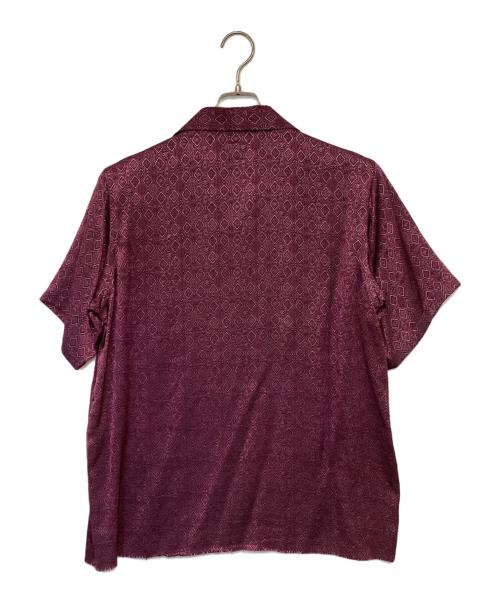 Needles（ニードルズ）Needles (ニードルズ) C.O.B S/S One-Up Shirt-Fine Pattern Jq ブラック×ピンク サイズ:Sの古着・服飾アイテム