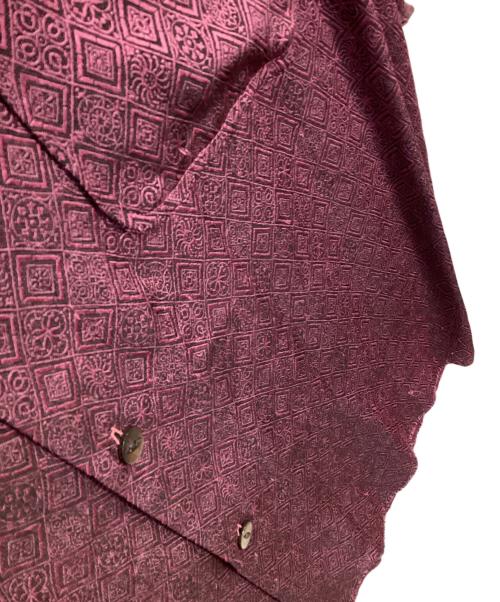 Needles（ニードルズ）Needles (ニードルズ) C.O.B S/S One-Up Shirt-Fine Pattern Jq ブラック×ピンク サイズ:Sの古着・服飾アイテム