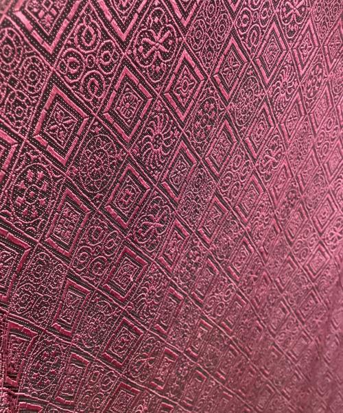 Needles（ニードルズ）Needles (ニードルズ) C.O.B S/S One-Up Shirt-Fine Pattern Jq ブラック×ピンク サイズ:Sの古着・服飾アイテム