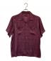 Needles（ニードルズ）の古着「C.O.B S/S One-Up Shirt-Fine Pattern Jq」｜ブラック×ピンク