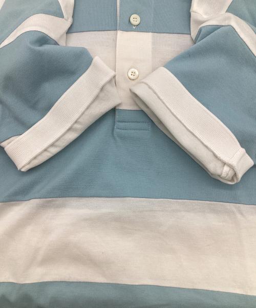 PRADA（プラダ）PRADA (プラダ) ポロシャツ ブルー×ホワイト サイズ:Sの古着・服飾アイテム