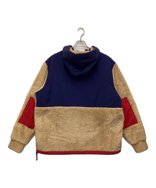 POLO RALPH LAUREN（ポロ・ラルフローレン）POLO RALPH LAUREN (ポロ・ラルフローレン) ボアフリース プルオーバー ジャケット ネイビー×ベージュ サイズ:XLの古着・服飾アイテム