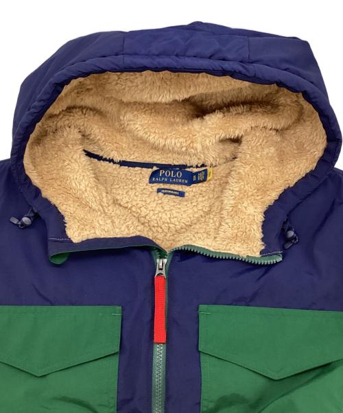 POLO RALPH LAUREN（ポロ・ラルフローレン）POLO RALPH LAUREN (ポロ・ラルフローレン) ボアフリース プルオーバー ジャケット ネイビー×ベージュ サイズ:XLの古着・服飾アイテム