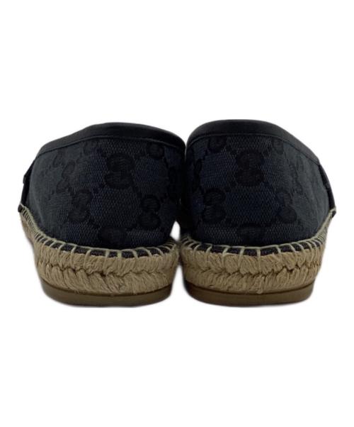 GUCCI（グッチ）GUCCI (グッチ) GGキャンバス エスパドリーユ ブラック×ナチュラル サイズ:EU36 1/2の古着・服飾アイテム