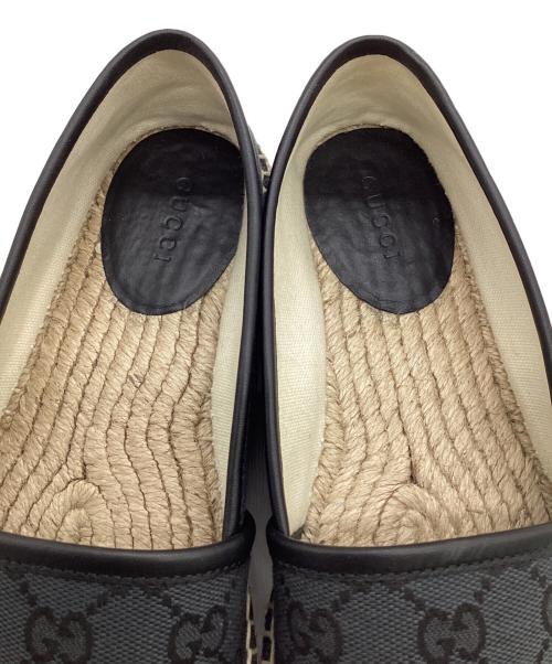 GUCCI（グッチ）GUCCI (グッチ) GGキャンバス エスパドリーユ ブラック×ナチュラル サイズ:EU36 1/2の古着・服飾アイテム