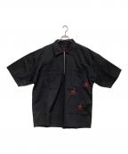 CTLSカタリスト）の古着「Double Pocket Short Sleeve Shirt（ダブル ポケット ショート スリーブ シャツ）」｜ブラック
