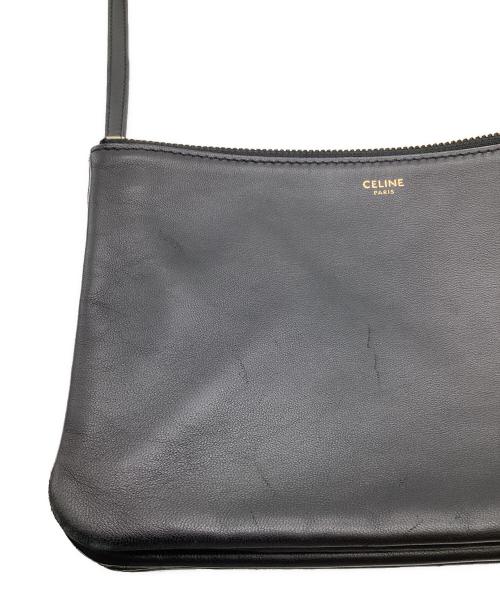 CELINE（セリーヌ）CELINE (セリーヌ) トリオ スモール ショルダーバッグ ブラックの古着・服飾アイテム
