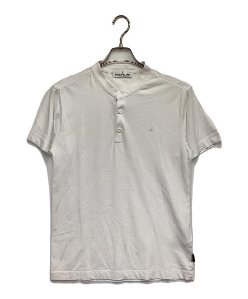 STONE ISLAND（ストーンアイランド）STONE ISLAND (ストーンアイランド) ヘンリーネック シャツ ホワイト サイズ:Sの古着・服飾アイテム