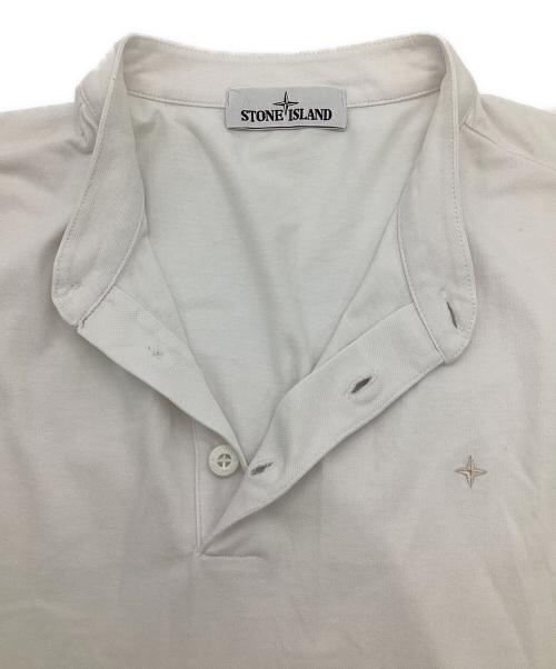STONE ISLAND（ストーンアイランド）STONE ISLAND (ストーンアイランド) ヘンリーネック シャツ ホワイト サイズ:Sの古着・服飾アイテム