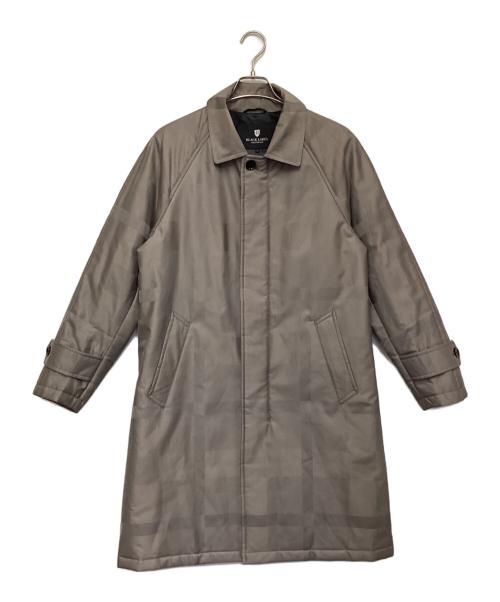 BLACK LABEL CRESTBRIDGE（ブラックレーベル クレストブリッジ）BLACK LABEL CRESTBRIDGE (ブラックレーベル クレストブリッジ) シャドーチェック パデッド ステンカラーコート グレー サイズ:Mの古着・服飾アイテム