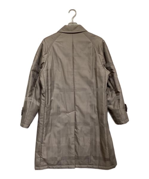 BLACK LABEL CRESTBRIDGE（ブラックレーベル クレストブリッジ）BLACK LABEL CRESTBRIDGE (ブラックレーベル クレストブリッジ) シャドーチェック パデッド ステンカラーコート グレー サイズ:Mの古着・服飾アイテム