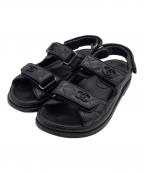 CHANELシャネル）の古着「ベルクロ サンダル」｜ブラック