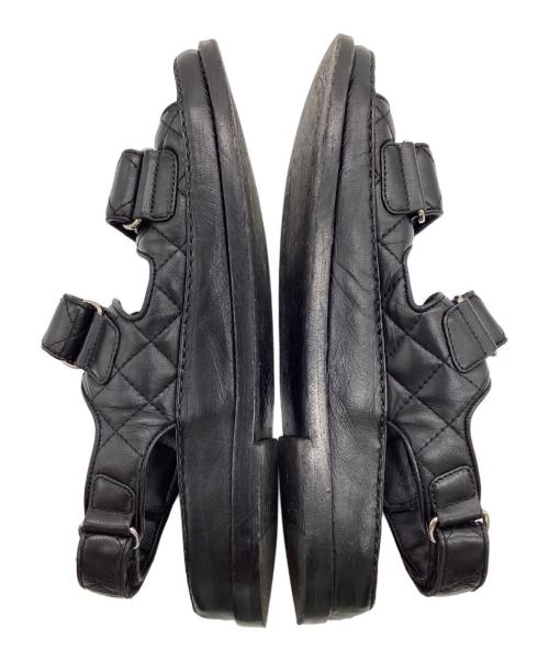 CHANEL（シャネル）CHANEL (シャネル) ベルクロ サンダル ブラック サイズ:37Cの古着・服飾アイテム