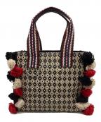 ETROエトロ）の古着「トートバッグ」｜ブラック×レッド×ベージュ