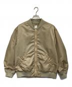 Spick and Spanスピックアンドスパン）の古着「ナイロンジップブルゾン」｜ベージュ