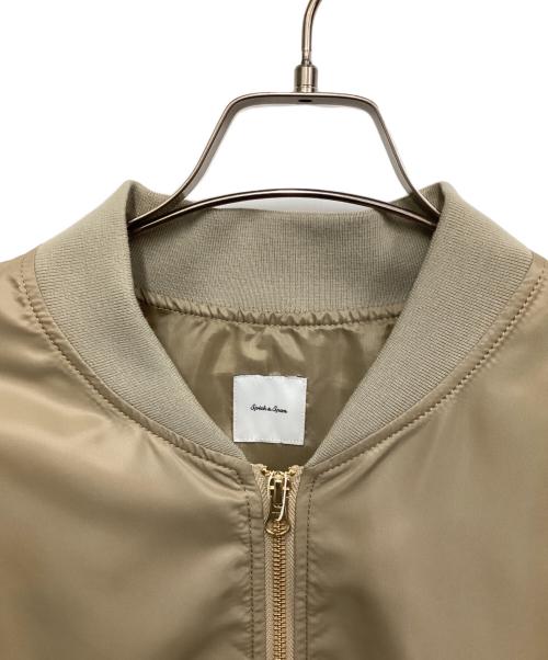 Spick and Span（スピック＆スパン）Spick and Span (スピックアンドスパン) ナイロンジップブルゾン ベージュ サイズ:Fの古着・服飾アイテム
