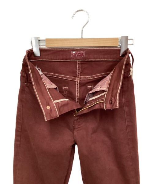 mother（マザー）mother (マザー) THE WEEKENDER FRAY（ザ ウィークエンダー フレイ）パンツ ブラウン サイズ:26の古着・服飾アイテム