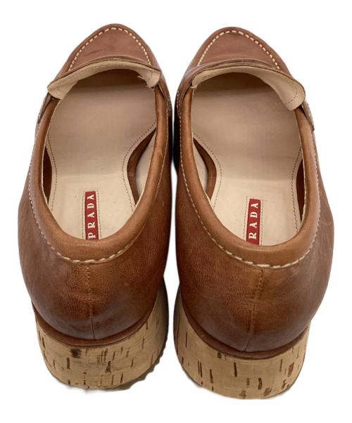 PRADA（プラダ）PRADA (プラダ) 厚底ローファー ブラウン サイズ:EU38の古着・服飾アイテム