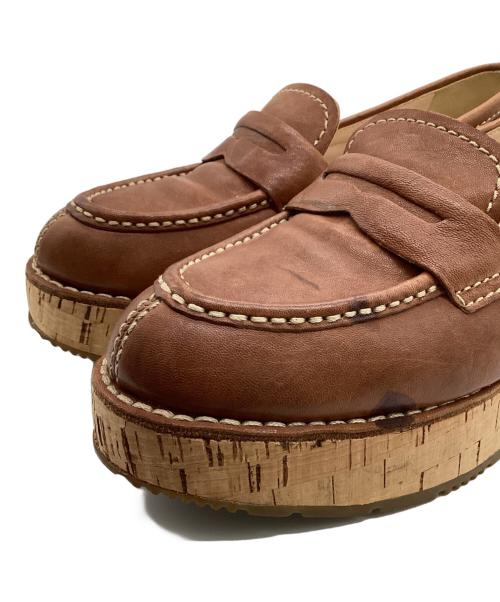 PRADA（プラダ）PRADA (プラダ) 厚底ローファー ブラウン サイズ:EU38の古着・服飾アイテム