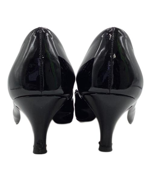 Salvatore Ferragamo（サルヴァトーレ フェラガモ）Salvatore Ferragamo (サルヴァトーレ フェラガモ) CARLA55（カーラ55）ヴァラ リボン パンプス ブラック サイズ:6 1/2の古着・服飾アイテム