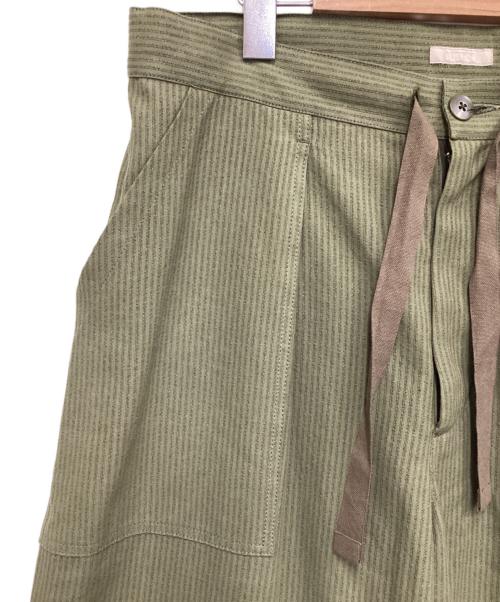 ULTERIOR（アルテリア）ULTERIOR (アルテリア) WASHI STRIPE UTILTTY PANTS（ワシ ストライプ ユーティリティー パンツ） グリーン サイズ:5の古着・服飾アイテム