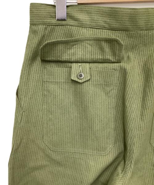 ULTERIOR（アルテリア）ULTERIOR (アルテリア) WASHI STRIPE UTILTTY PANTS（ワシ ストライプ ユーティリティー パンツ） グリーン サイズ:5の古着・服飾アイテム
