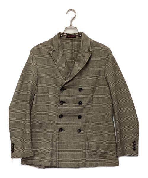 THE GIGI（ザ・ジジ）THE GIGI (ザ・ジジ) ZIGGY（ジギー）グレンチェック8Bダブルジャケット グレー サイズ:50の古着・服飾アイテム