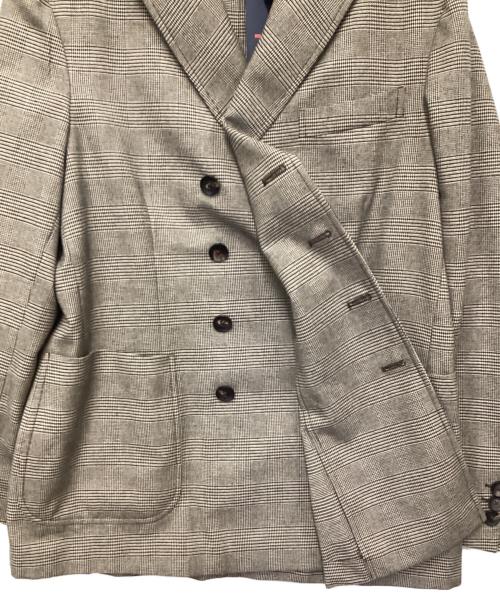 THE GIGI（ザ・ジジ）THE GIGI (ザ・ジジ) ZIGGY（ジギー）グレンチェック8Bダブルジャケット グレー サイズ:50の古着・服飾アイテム