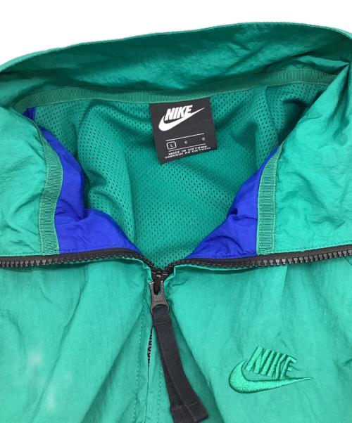 NIKE（ナイキ）NIKE (ナイキ) HBR STMT WOVEN JACKET（ハイブリッド ステートメント ウーブン ジャケット） グリーン×ブルー サイズ:Lの古着・服飾アイテム