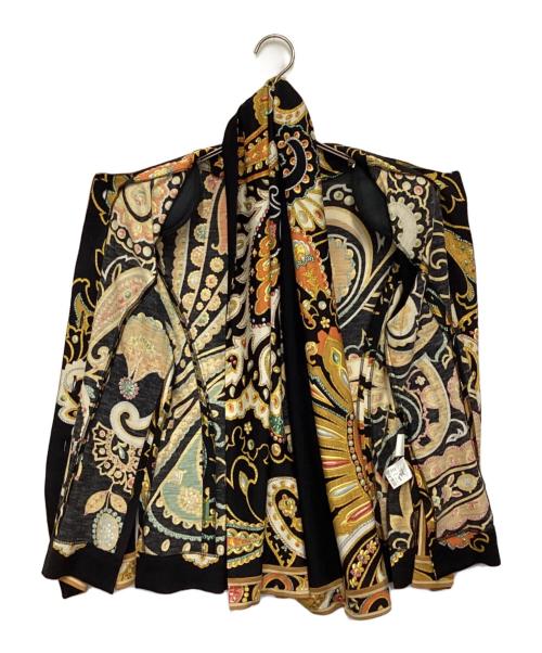 LEONARD（レオナール）LEONARD (レオナール) 総柄カーディガン ブラック サイズ:Mの古着・服飾アイテム