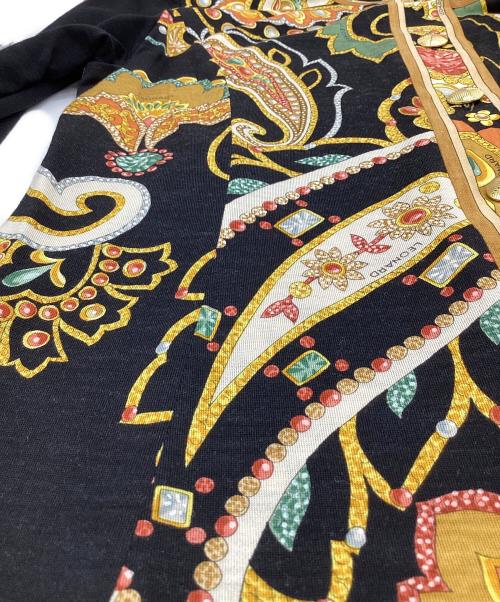 LEONARD（レオナール）LEONARD (レオナール) 総柄カーディガン ブラック サイズ:Mの古着・服飾アイテム