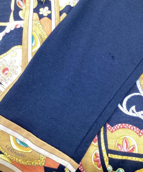 LEONARD（レオナール）LEONARD (レオナール) 総柄カーディガン ブラック サイズ:Mの古着・服飾アイテム