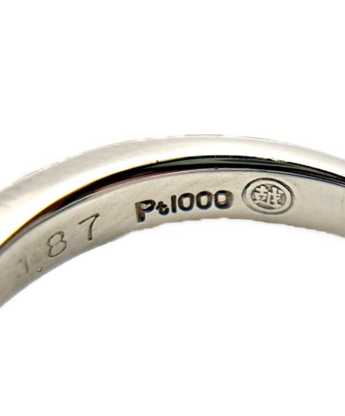 NO BRAND（ノーブランド）NO BRAND (ノーブランド) Natural Jadeite Jade & Diamond Ring天然ジェダイト 翡翠ダイヤリング サイズ:8号の古着・服飾アイテム