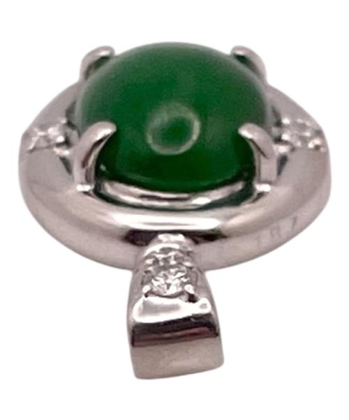 NO BRAND（ノーブランド）NO BRAND (ノーブランド) ダイヤモンド×天然ジェダイト ペンダントトップ サイズ:-の古着・服飾アイテム