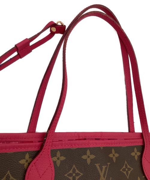 LOUIS VUITTON（ルイ ヴィトン）LOUIS VUITTON (ルイ ヴィトン) モノグラム イカット フラワー ネヴァーフルGM ローズアンディアン トートバッグ ブラウン×ピンクの古着・服飾アイテム