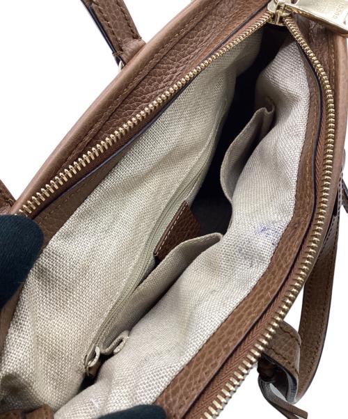 GUCCI（グッチ）GUCCI (グッチ) ブリー GGキャンバス 2WAYバッグ ブラウン×ベージュの古着・服飾アイテム